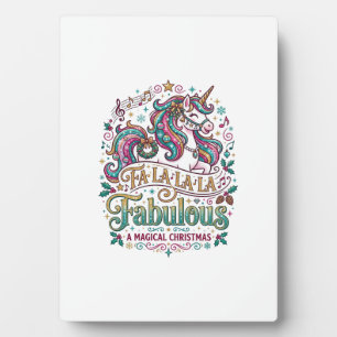 Placa Expositora Unicornio Fa La La La Fabuloso Fondo Blanco Lindo