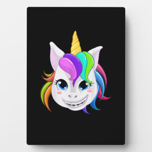 Placa Expositora Unicornio Genial Con Aparatos Ortodónticos Cuerno