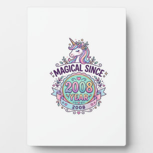Placa Expositora Unicornio Mágico Desde Año Diseño Gráfico Zazzle D