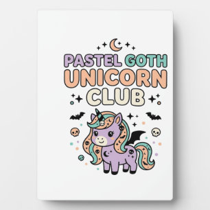 Placa Expositora Unicornio Pastel Gótic Unicornio Club Gráfica de M