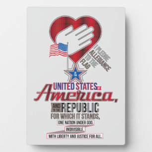 Placa Expositora US Pledge of Allegiance