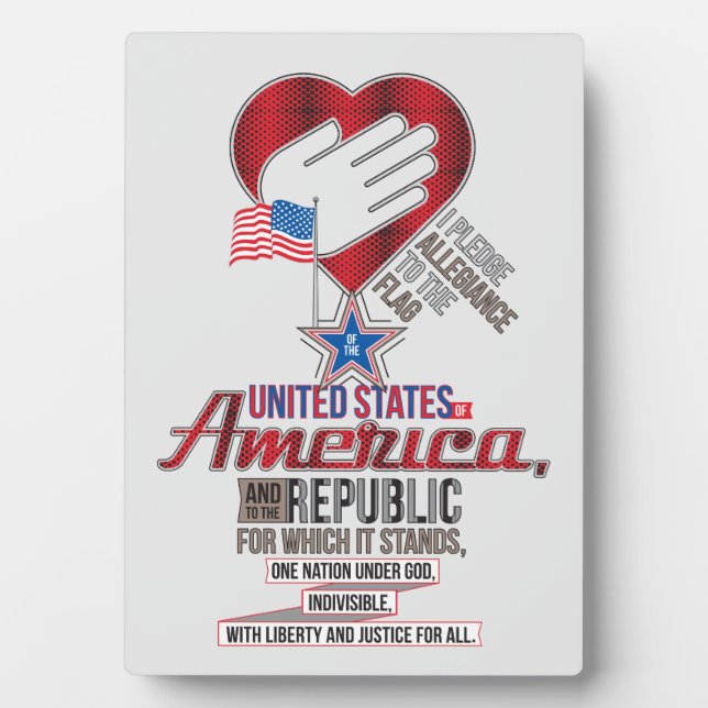 Placa Expositora US Pledge of Allegiance (Frente)