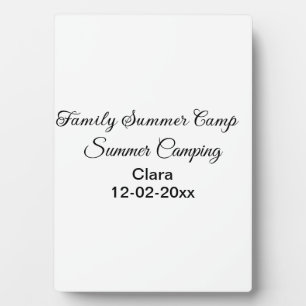Placa Expositora Vacaciones de camping familiar personalizadas con