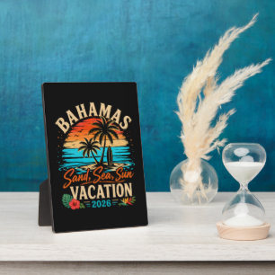 Placa Expositora Vacaciones en Bahamas Arena Mar Sol 2026