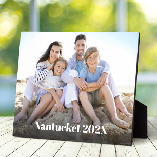 Placa Expositora Vacaciones Familiares Foto Personalizada Tipografí