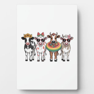 Placa Expositora Vacas de verano PNG, Granja de la playa
