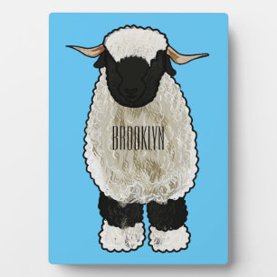 Placa Expositora Valais Blacknose ilustracion personalizado ovino