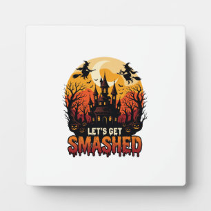 Placa Expositora Vamos a romper Halloween Castillo Embrujado Brujas
