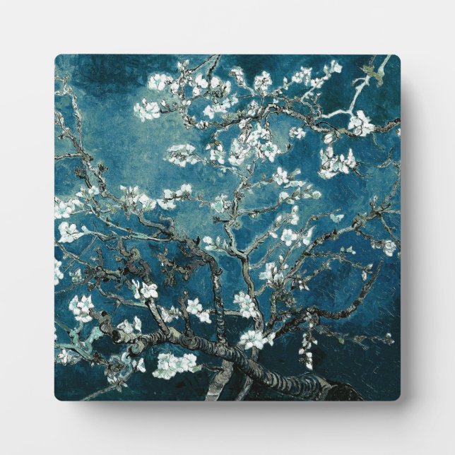 Placa Expositora Van Gogh Almond Blossoms Oscuro Verde azulado (Frente)