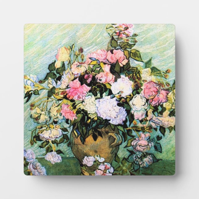 Placa Expositora Van Gogh Pink Roses Plaque (Frente)