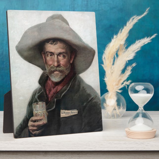 Placa Expositora Vaquero franco-hispano en el viejo Saloon occident (Lado)