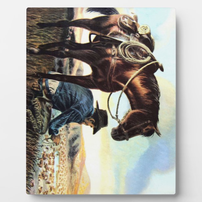 Placa Expositora Vaquero rezando (Frente)