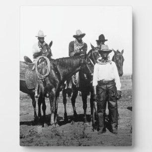 Placa Expositora Vaqueros Negros En Bonham Texas 1890