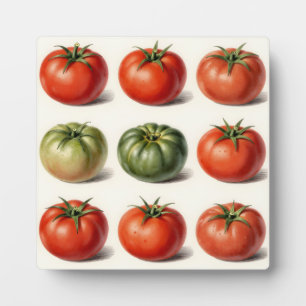 Placa Expositora Variedad de Tomate Antiguo Botánico Grid