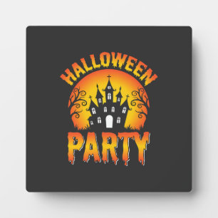 Placa Expositora Vector de fiesta de casa embrujada de Halloween
