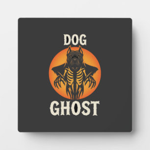 Placa Expositora Vector Fantasma de Perro Halloween Terror