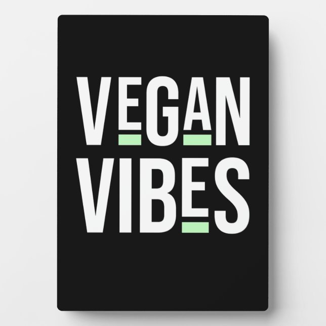 Placa Expositora Vegetariano Vegan Vibes (Frente)