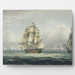 Placa Expositora Vela HMS Victory para la línea francesa flanqueada