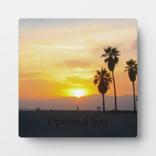 Placa Expositora Venecia Beach California Sunset Souvenir