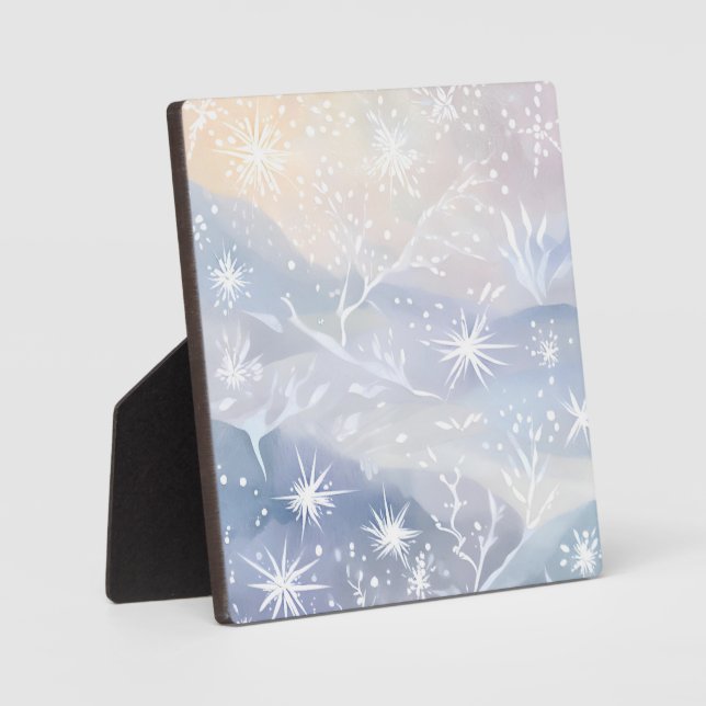 Placa Expositora Ventana descongelada | Hermosa escena de invierno  (Anverso)