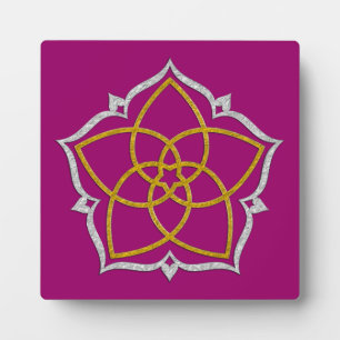 Placa Expositora VENUS FLOWER / Venusblume Loto ORO PLATA