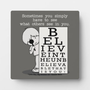 Placa Expositora Ver es una gráfica de ojos creyentes