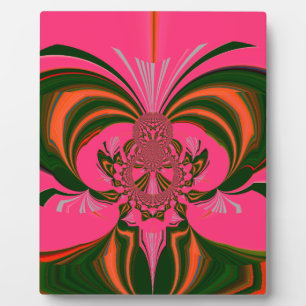 Placa Expositora Verde dorado rojo rosado