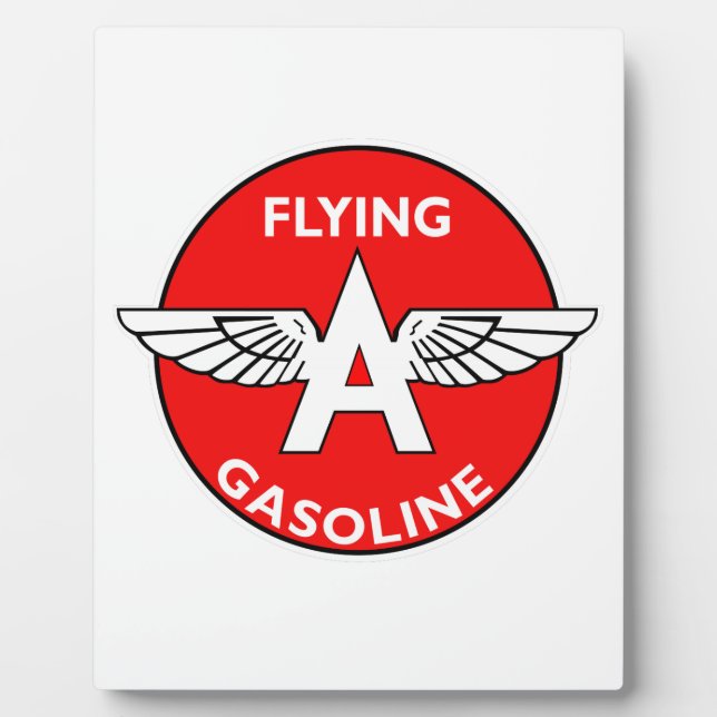 Placa Expositora Versión plana de gasolina Flying A (Frente)