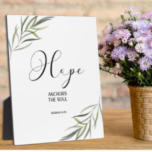 Placa Expositora Verso de la Biblia Hebreos deja la escritura Plaqu