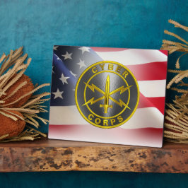 Placa Expositora Veterano del Ejército de los Cuerpos de Ciber