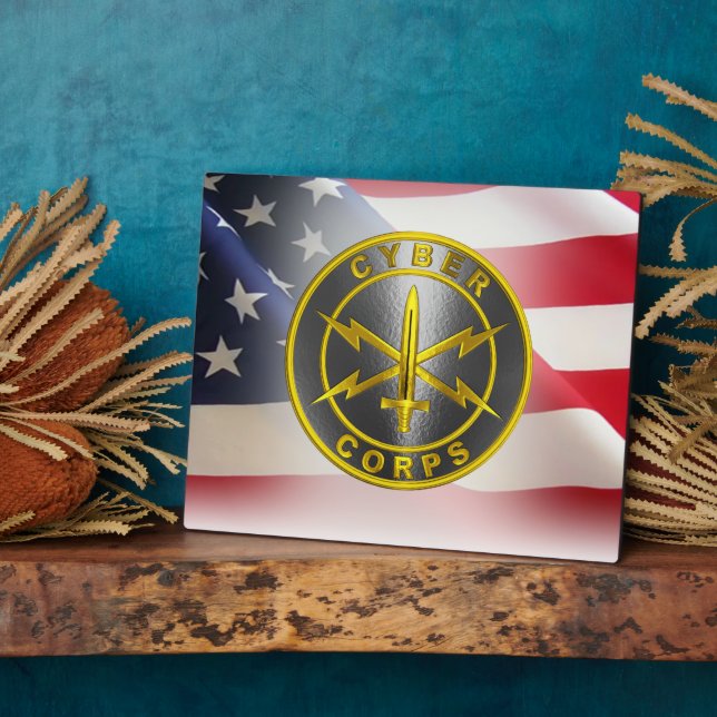 Placa Expositora Veterano del Ejército de los Cuerpos de Ciber (Lado)