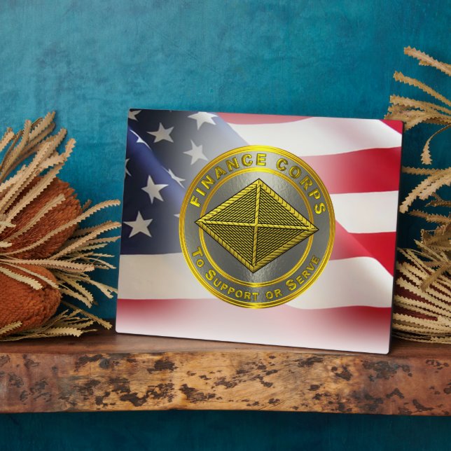 Placa Expositora Veterano del Ejército del Cuerpo de Finanzas (Lado)