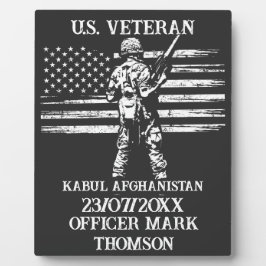 Placa Expositora Veterano personalizado de regalo personalizable no