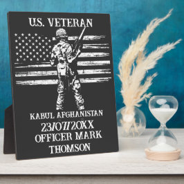Placa Expositora Veterano personalizado de regalo personalizable no
