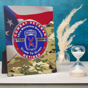 Placa Expositora Veterano retirado de la 10ª División de Montaña
