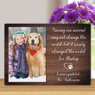 Placa Expositora Veterinaria Gracias Mascota Personalizada Foto