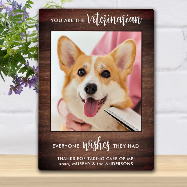 Placa Expositora Veterinario Ruso Gracias Personalizado Mascota Fot (Subido por el creador)