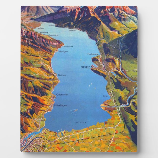 Placa Expositora Viaje al lago de Thun Suiza (Frente)