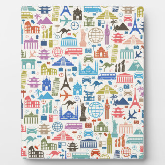 Placa Expositora viaje en el mundo