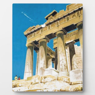 Placa Expositora Viajes de época Atenas Grecia Templo del Partenón