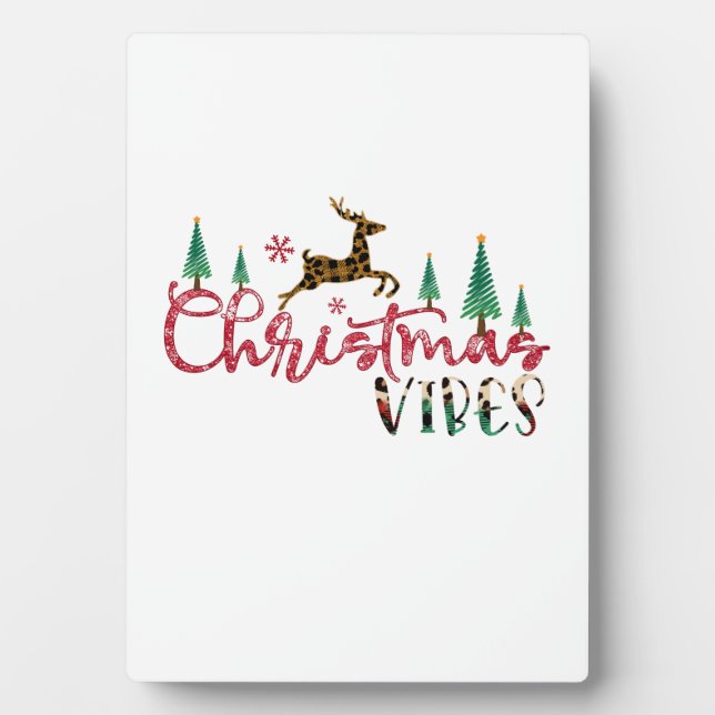 Placa Expositora Vibes de Navidades de regalo de Navidad (Frente)