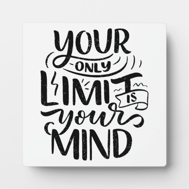 Placa Expositora Vibes positivas - Tu único límite es tu mente (Frente)