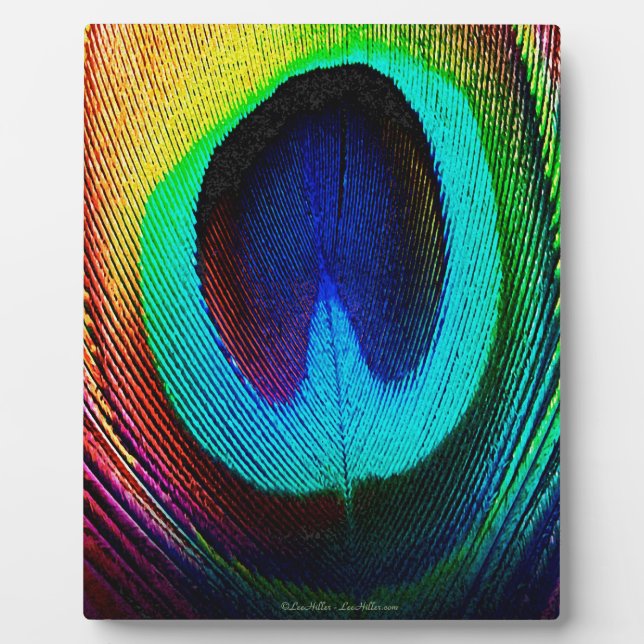 Placa Expositora Vibrante Feather Peacock (Frente)