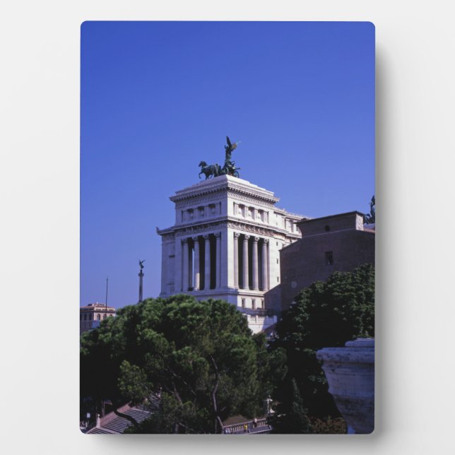 Placa Expositora Victor Emmanuel 2.º Monumento Poster de Roma (Frente)