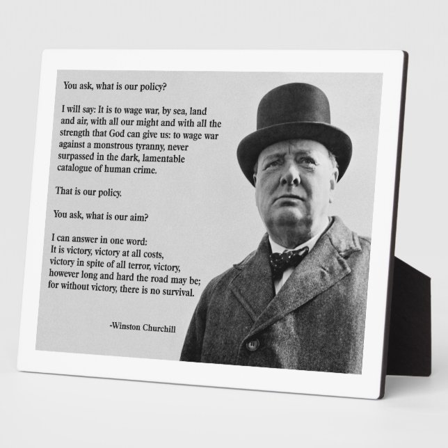 Placa Expositora Victoria de Winston Churchill (Lado)