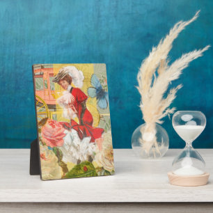 Placa Expositora Victoriana Lady Woman Fun Carriage