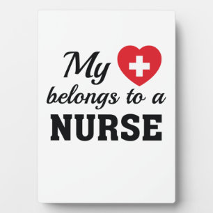 Placa Expositora Vida de Enfermería  Mi corazón es enfermera