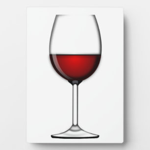 PLACA EXPOSITORA VIDRIO DE VINO ROJO