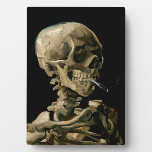 Placa Expositora Vincent van Gogh - Calavera con cigarrillo en llam