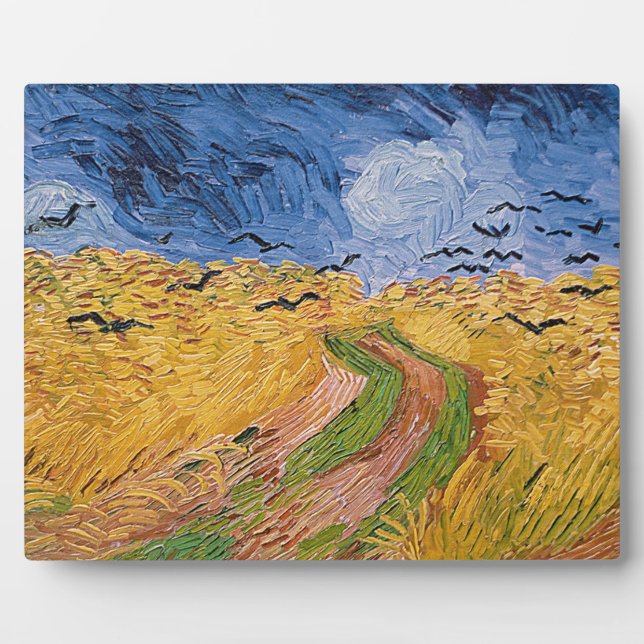 Placa Expositora Vincent van Gogh | Campo de rueda con cuervos, 189 (Frente)